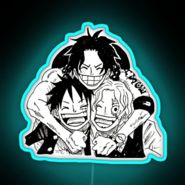 Luffy Ace Sabo RGB Neon Sign