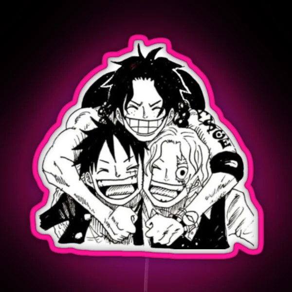 Luffy Ace Sabo RGB Neon Sign