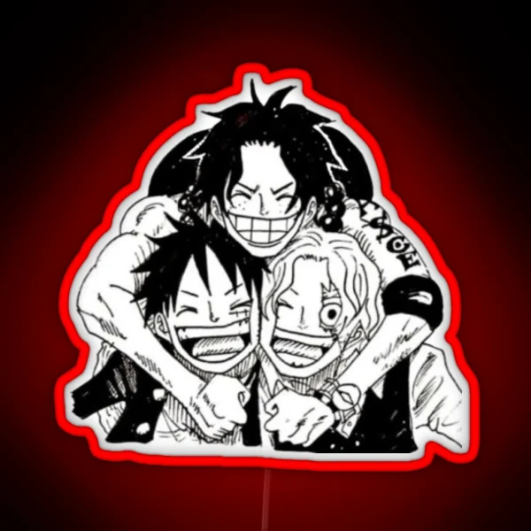 Luffy Ace Sabo RGB Neon Sign