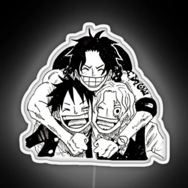 Luffy Ace Sabo RGB Neon Sign