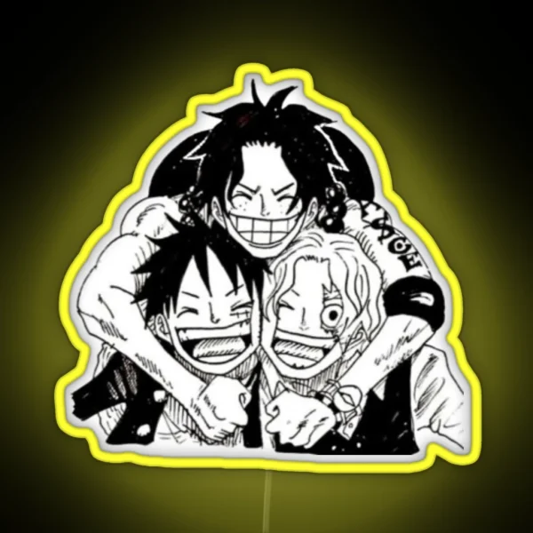 Luffy Ace Sabo RGB Neon Sign