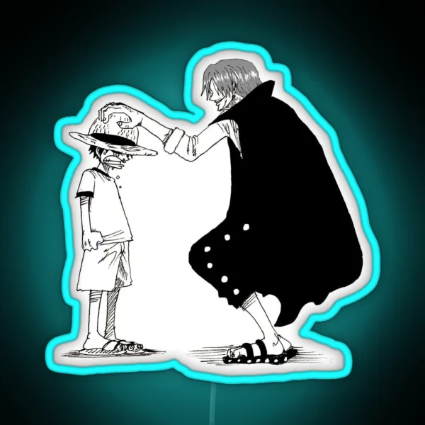Luffy Shanks RGB Neon Sign
