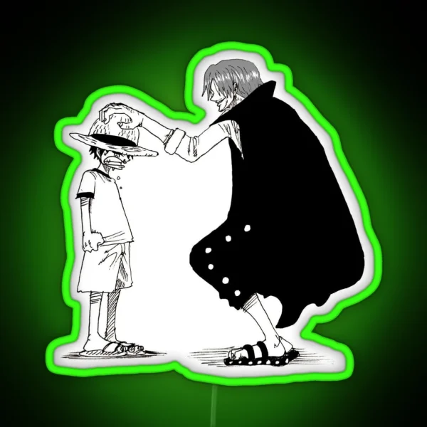 Luffy Shanks RGB Neon Sign