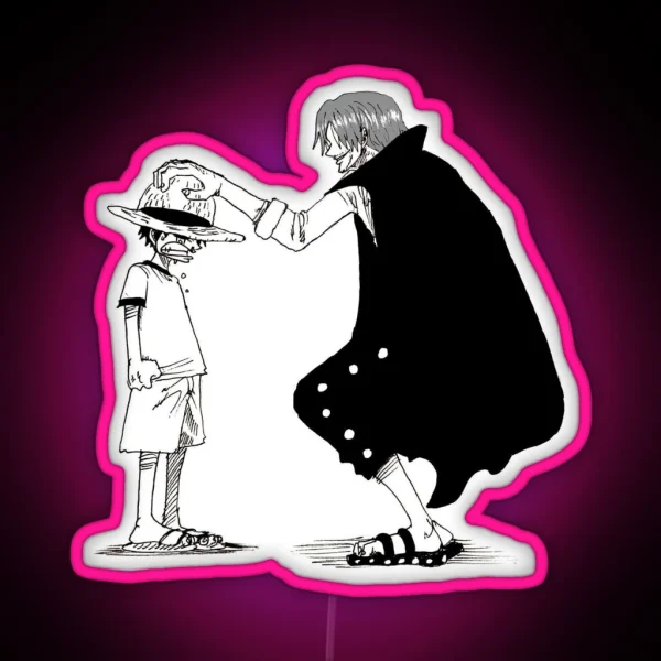 Luffy Shanks RGB Neon Sign