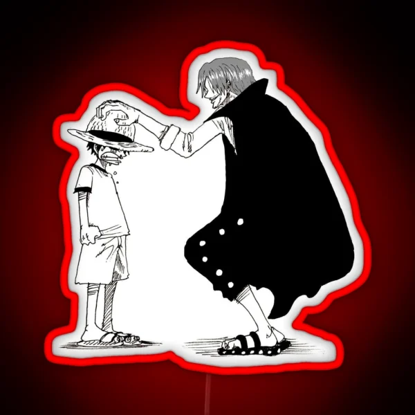 Luffy Shanks RGB Neon Sign