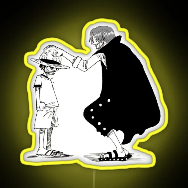 Luffy Shanks RGB Neon Sign