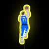 Personalized NBA fan decor, Luka Doncic Dallas Mavericks RGB neon lighting.