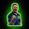 RGB Neon Sign with Darts Player Luke Humphries Inspirational Quote