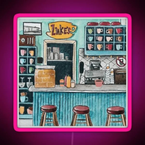 Luke S Cafe RGB Neon Sign
