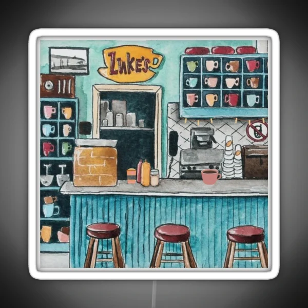 Luke S Cafe RGB Neon Sign