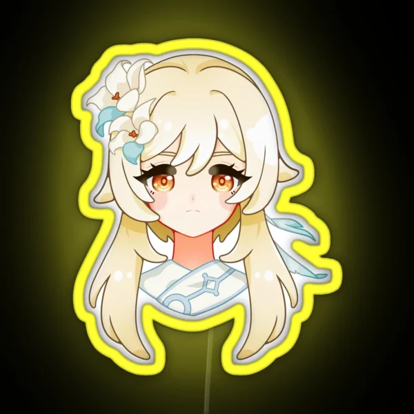 Lumine Abyss Genshin Impact Gray RGB Neon Sign