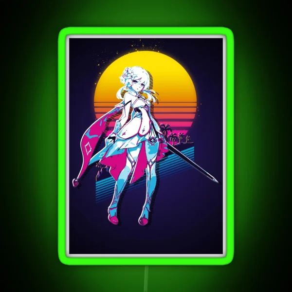 Lumine Genshin Impact 80s Retro RGB Neon Sign