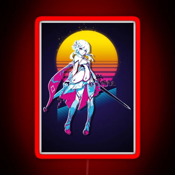 Lumine Genshin Impact 80s Retro RGB Neon Sign