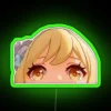 Genshin Impact inspired Lumine themed RGB neon bedroom wall art