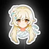 Authentic Genshin Impact Lumine-inspired Gray and Neon Glow Sign Lightbox