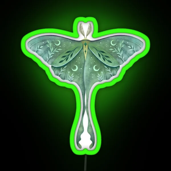 Luna Moth RGB Neon Sign