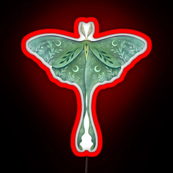 Luna Moth RGB Neon Sign