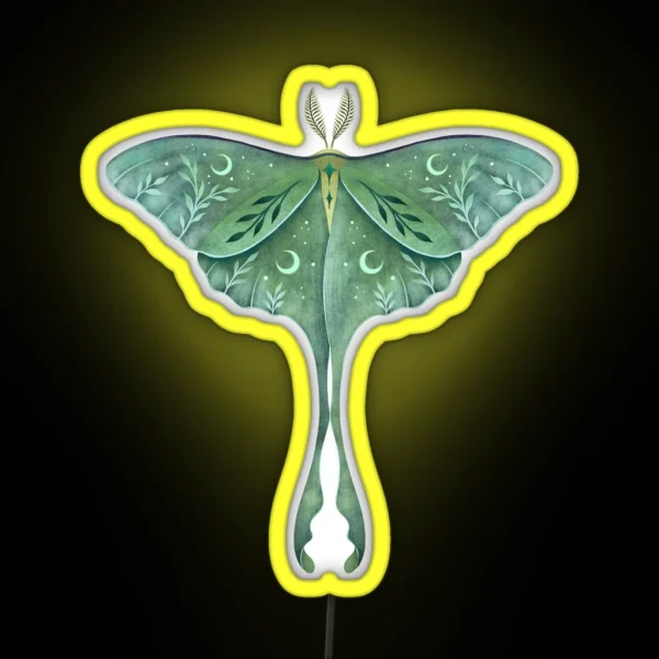 Luna Moth RGB Neon Sign