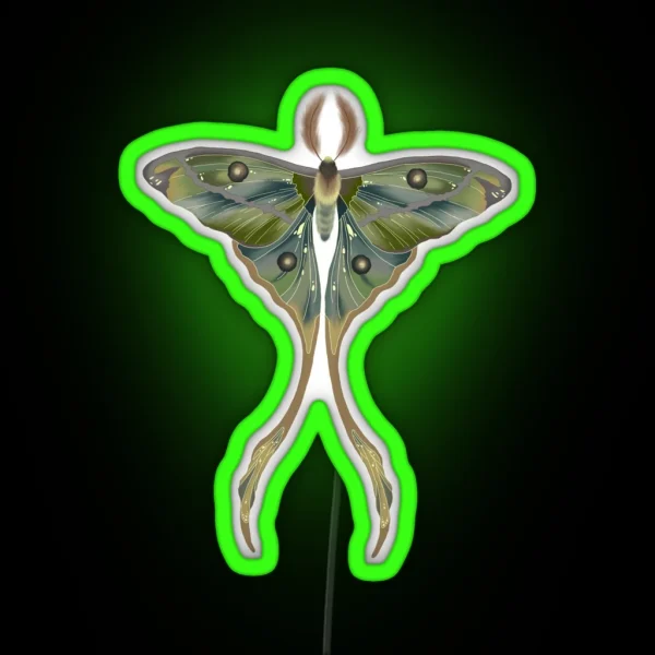 Luna Moth RGB Neon Sign