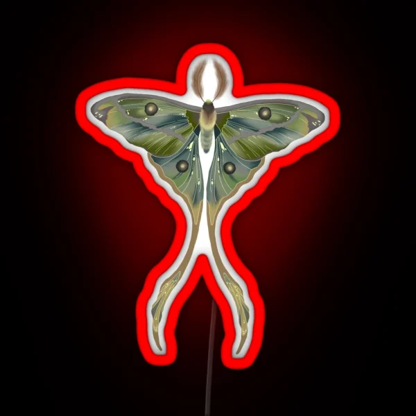 Luna Moth RGB Neon Sign