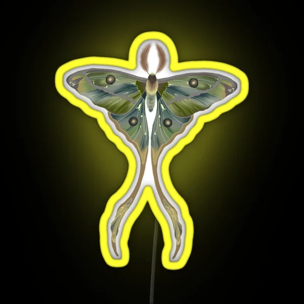 Luna Moth RGB Neon Sign