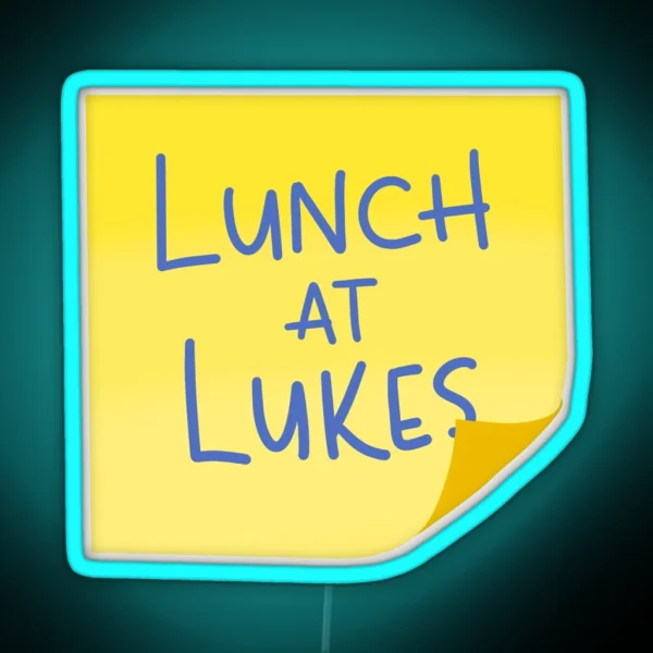 Lunch At Lukes Sticky Note RGB Neon Sign