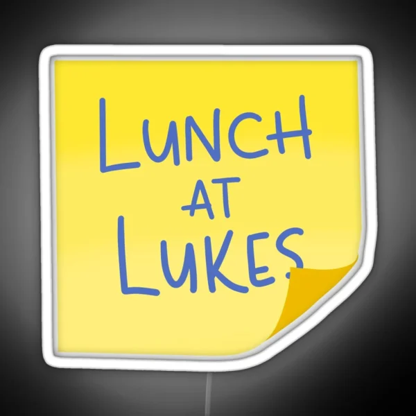 Lunch At Lukes Sticky Note RGB Neon Sign