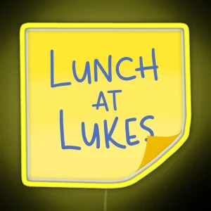 Lunch At Lukes Sticky Note RGB Neon Sign