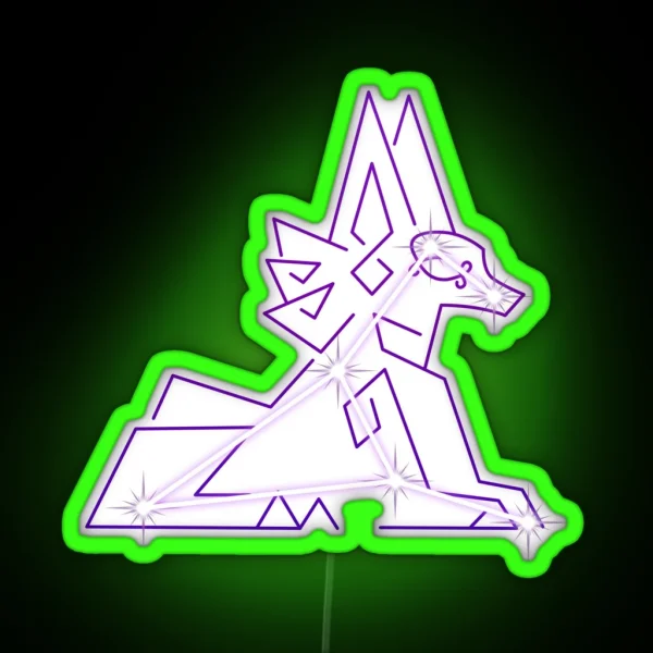 Lupus Aureus Constellation RGB Neon Sign