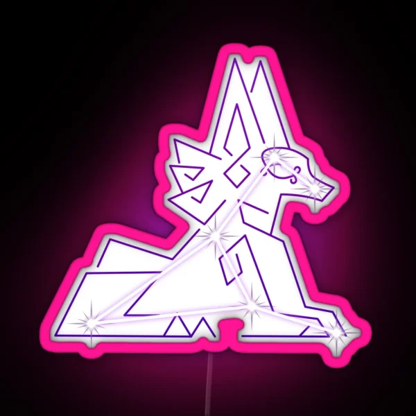 Lupus Aureus Constellation RGB Neon Sign