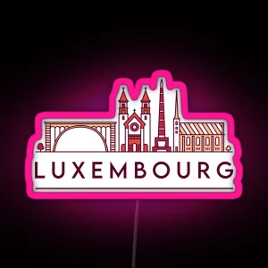 Luxembourg Cityscape RGB Neon Sign