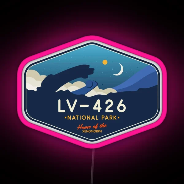 LV 426 National Park Led Home Of The Xenomorph RGB Neon Sign