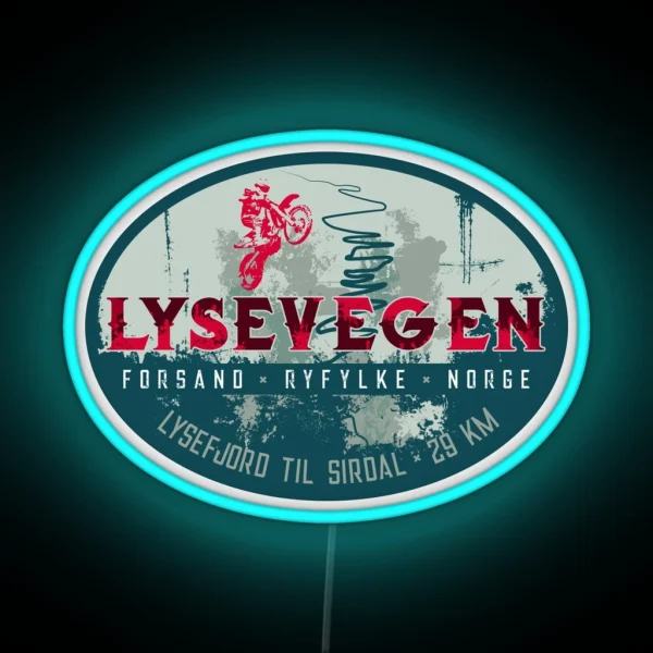 Lysevegen Norway Motorcycle Led Led RGB Neon Sign