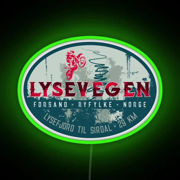 Lysevegen Norway Motorcycle Led Led RGB Neon Sign