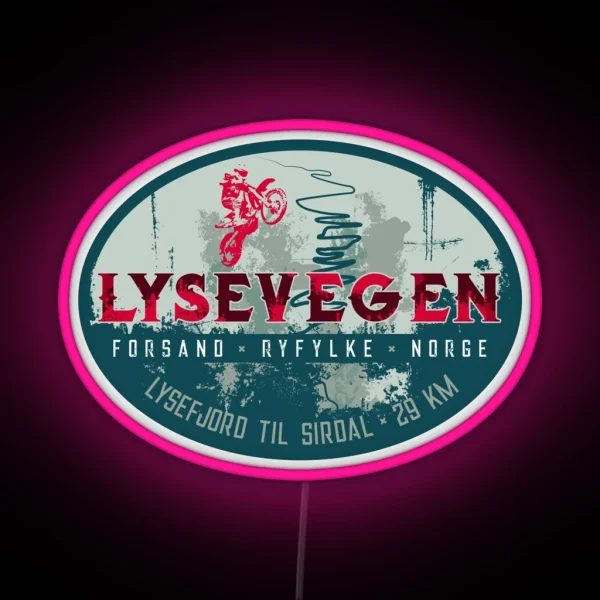 Lysevegen Norway Motorcycle Led Led RGB Neon Sign