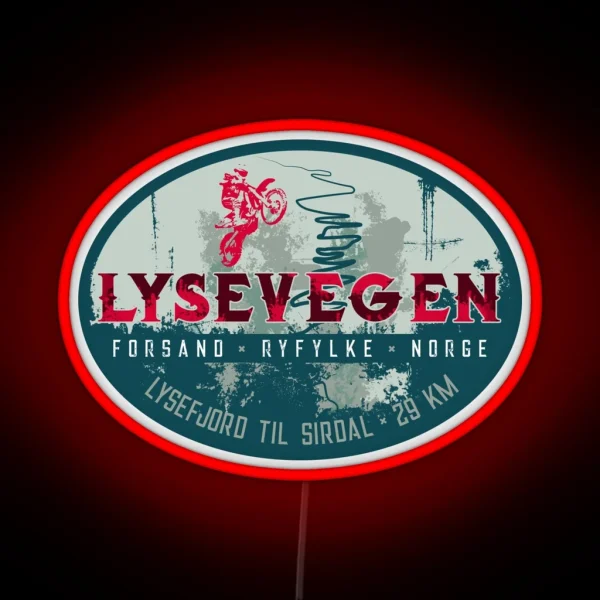 Lysevegen Norway Motorcycle Led Led RGB Neon Sign