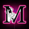 Customizable LED Sign with Personalized Botanical Monogram Designs.