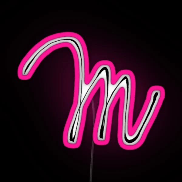M Initial RGB Neon Sign
