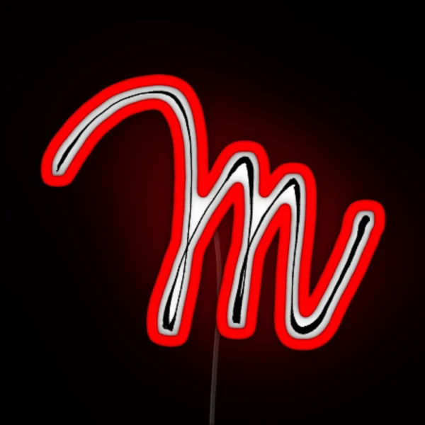 M Initial RGB Neon Sign