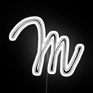 M Initial RGB Neon Sign