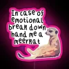 RGB Neon Sign Personalized Meerkat Alphabet Art Decorative Room Accent Display