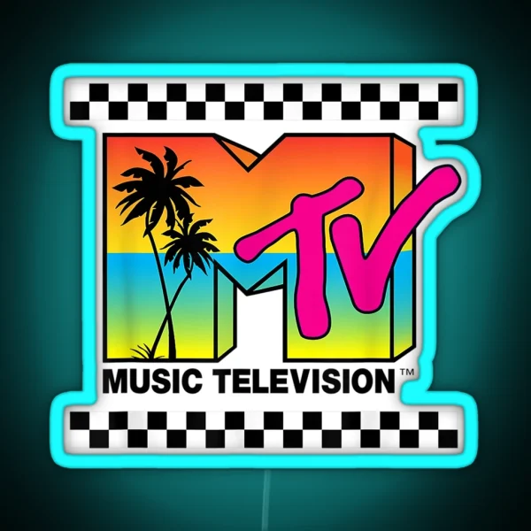 M T V Logo RGB Neon Sign