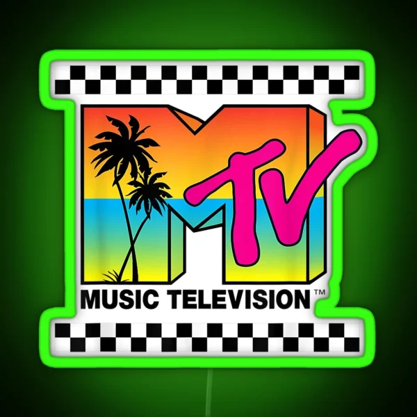 M T V Logo RGB Neon Sign