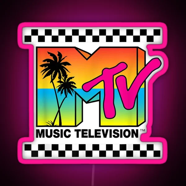 M T V Logo RGB Neon Sign