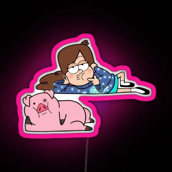 Mabel And Waddles RGB Neon Sign