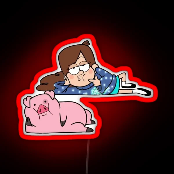 Mabel And Waddles RGB Neon Sign