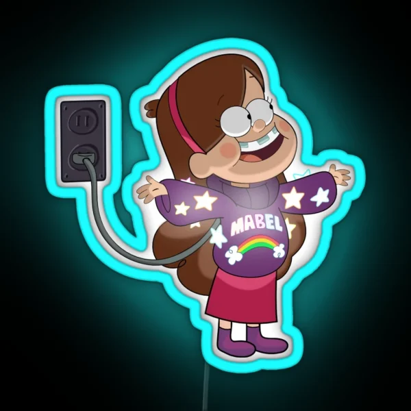 Mabel Gravity Falls RGB Neon Sign