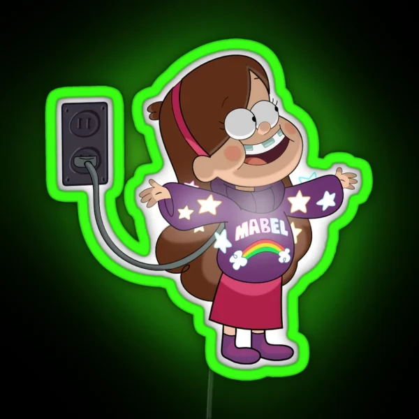 Mabel Gravity Falls RGB Neon Sign