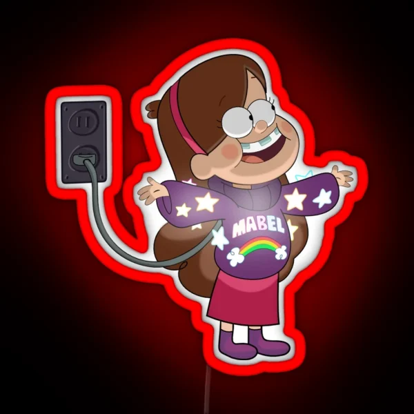 Mabel Gravity Falls RGB Neon Sign