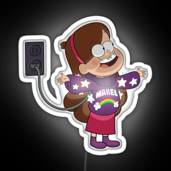 Mabel Gravity Falls RGB Neon Sign